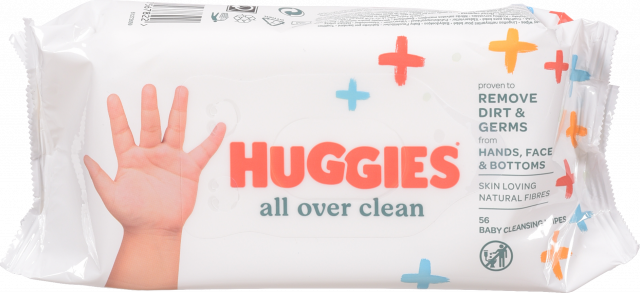 Серветки вологі Huggies 56 шт. Every Day/ All Over Clean