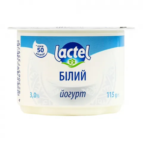 Йогурт Лактель 3 115 г стак. білий