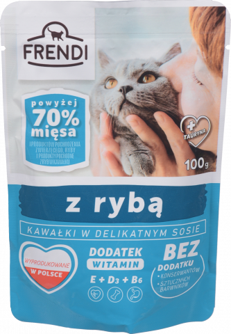 Корм д/котів FRENDI 100 г пак. з рибою (Польща) И117