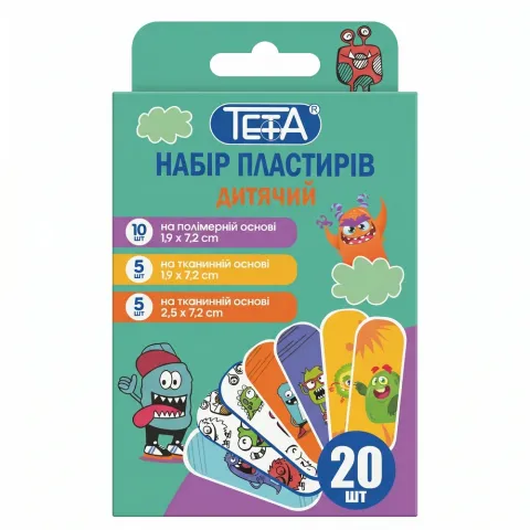 Пластир Teta набір д/ран дит. 20 шт.