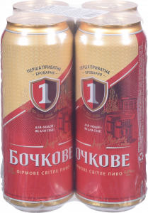 Пиво ППБ 4х0,5 л з/б Бочкове