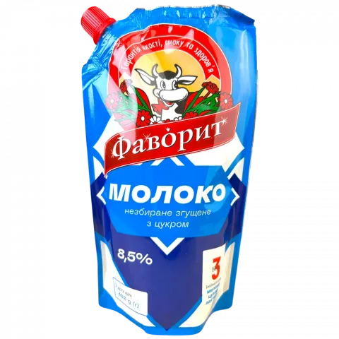 Молоко згущ. 8,5 400 г Фаворит д/пак.