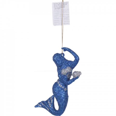 Підвіска на ялинку пласт Русалка Блиск оздоблений 11,5х5 см 1902-4