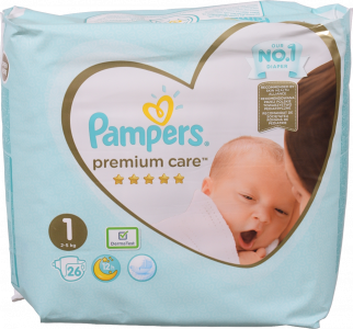 Підг. Pampers Premium Care Newborn 26 шт. Small 1 (2-5 кг)