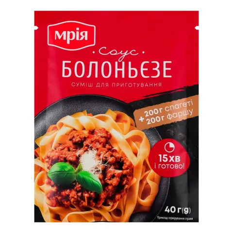 Суміш д/приготування соусу Мрія 40 г Болоньєзе