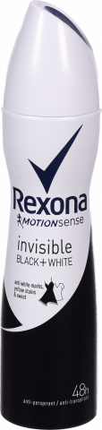 Дезодор Rexona 150 мл спрей Невидимий на чорн. та білому