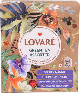 Чай Lovare 32 шт. Зелений асорті