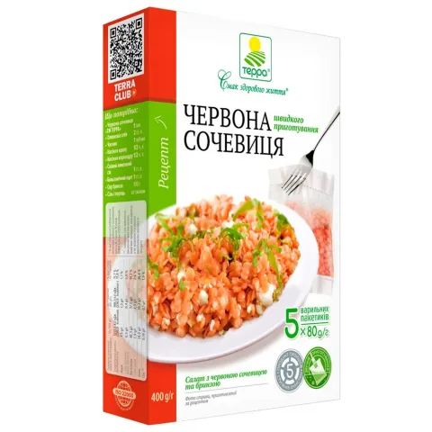 Крупа Терра Сочевиця 400 г червона
