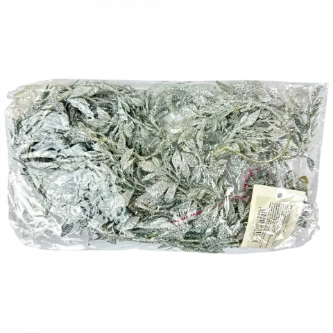 Гірлянда Гілочка з листям 1,5 м срібна арт. ZT24-F045 9245 И637