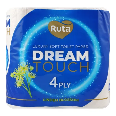 Туал. папір Рута 4 шт. Dream touch білий Linden 4 шар.
