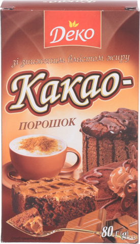 Какао Деко 80 г карт. темн.