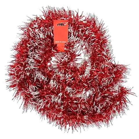 Мішура новорічна 9 см2 м, різнокольорова зі срібними кінчиками арт. 9180-250305 И