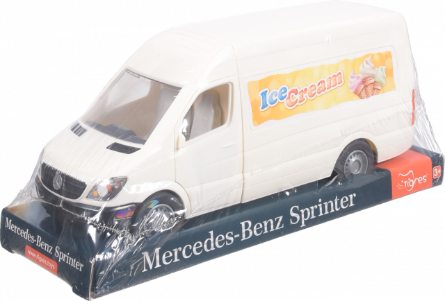 Іграшка Автомобіль Tigres Mercedes-Benz Sprinter вантажний білий планш. 39700