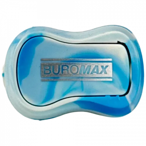 Чинка Buromax Marble з контейнером 1 отв. пластик. корпус асорті