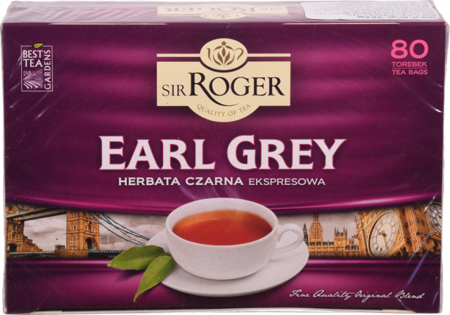 Чай Sir Roger 80 шт. чорн. Ерл Грей (Польща) И157