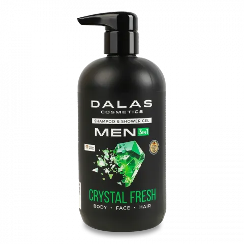 Шампунь-гель д/душу Dalas Men 550 мл Crystal fresh 3в1