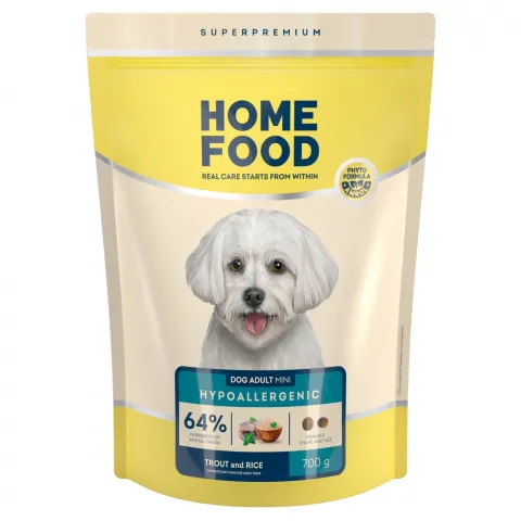 Корм д/собак Home Food 700 г форель рис (мал. пород)