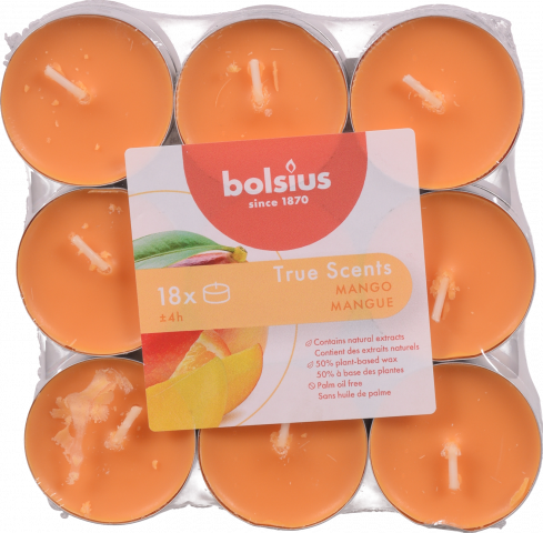 Свічки-таблетки Bolsius 4 год. 18 шт. True Scents, манго арт. 101926943410