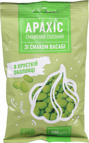 Арахіс Субота 100 г пак. хруст. обол. васабі