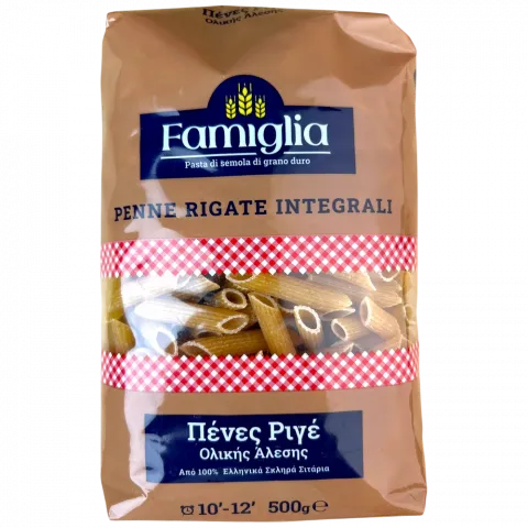 Макарони Famiglia 500 г Пенне рігате (Греція) И574