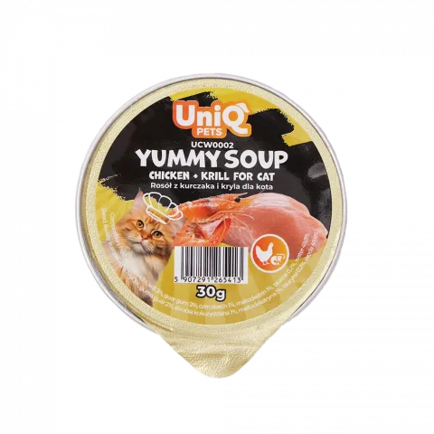 Корм д/котів UNIQ PETS 30г волог. Курка/Креветка И420(Пол)