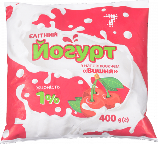 Йогурт 7` 400 г 1  п/е Вишня`