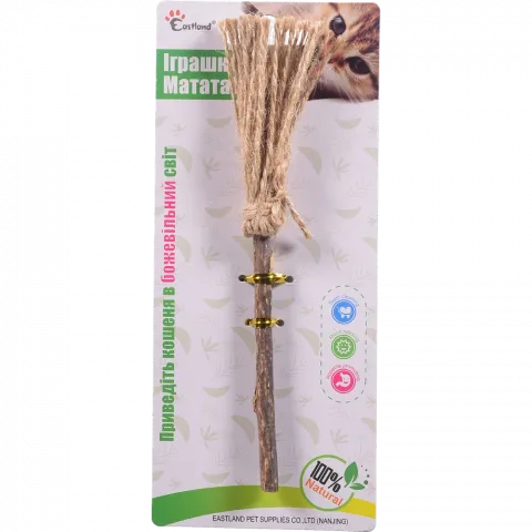 Іграшка д/котів Eastland 16 см Мітла з мататабі
