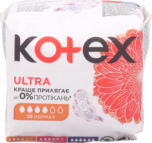 Прокладки Kotex 10 шт. Ультра Dry норм. з крил.