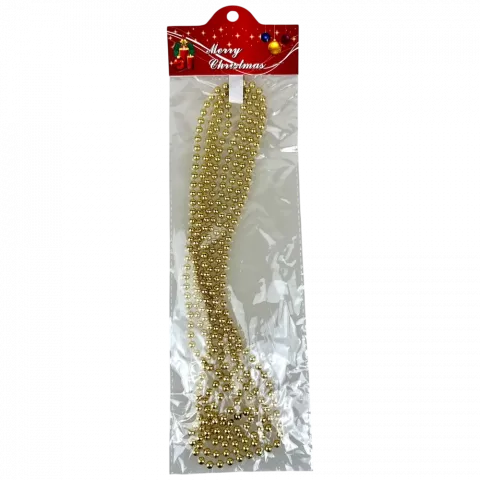 Намисто на ялинку 6мм2,7м золоте арт. XYA04-2.7M 9245 И965