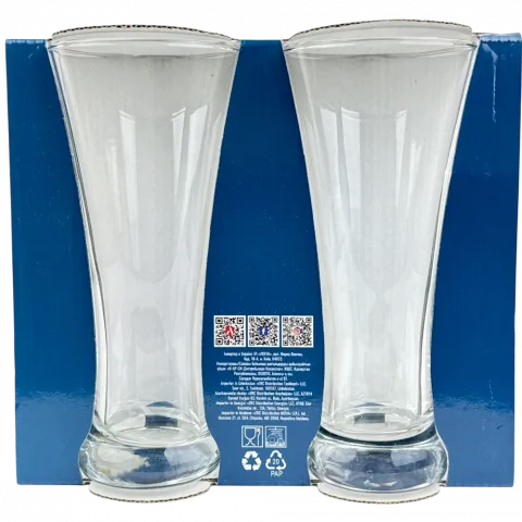 Набір келихів д/пива Ardesto Siena 380 мл 2 шт. AR2638BS