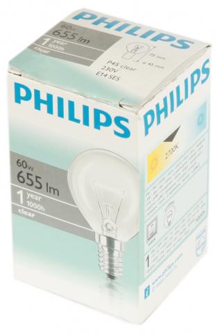 Лампа розж. Philips куля проз. 60 Вт Е14