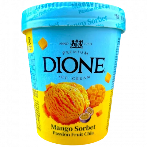 Сорбет DIONE 475мл манго-маракуя-насіння чіа И503 (Литва)
