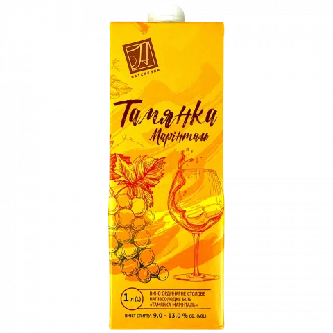Вино Натхнення Тамянка Марінталь 1 л т/п біле н/сол.