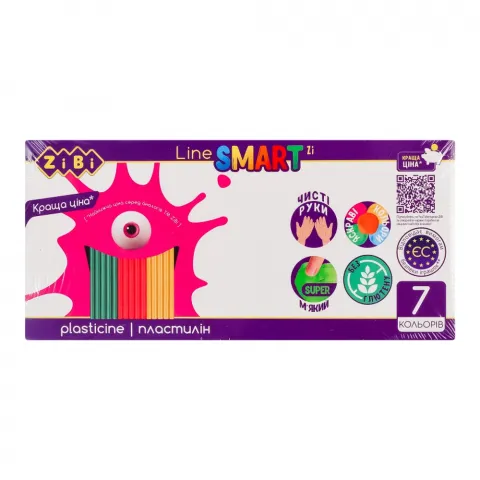 Пластилин ZiBi 7 кол. 140 г Smart Line ZB.6222