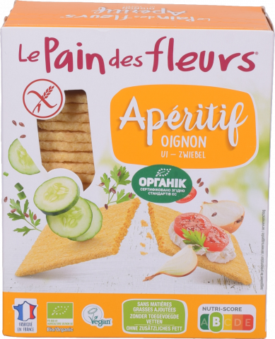 Хлібці Le Pain des Fleurs органіч. безглютенові 150 г з цибулею