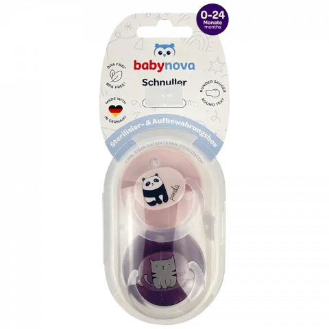 Пустушка Baby-Nova сил. кругл. з малюнком та кільцем д/дів.