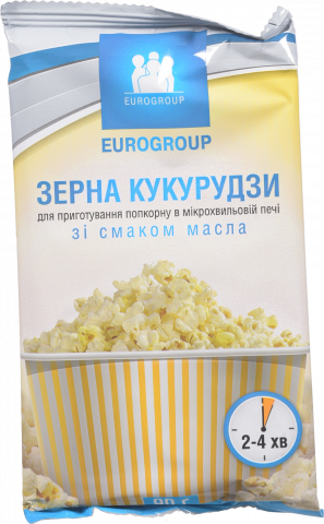 Мікропопкорн Єврогруп 90 г зі смаком масла