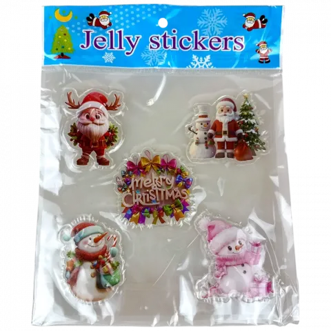 Наліпки новорічні силіконові 20х20 см WGS-5295 9245 И839