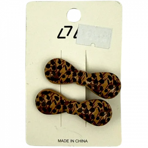 Заколка для волосся з леопардовим принтом 2 шт. арт. 3746-6 И650