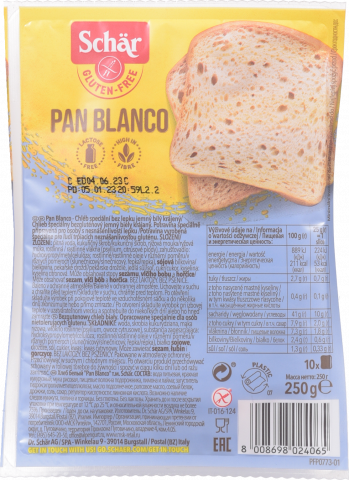 Хліб Dr. Schaer Pan Blanco 250 г б/глютену