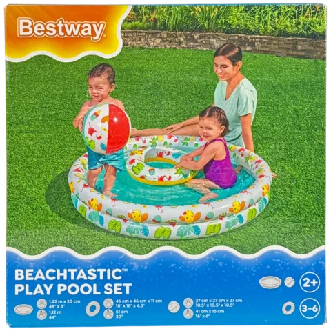 Бествей 51124 Надувний ігровий басейн 122х20см Beachtastic