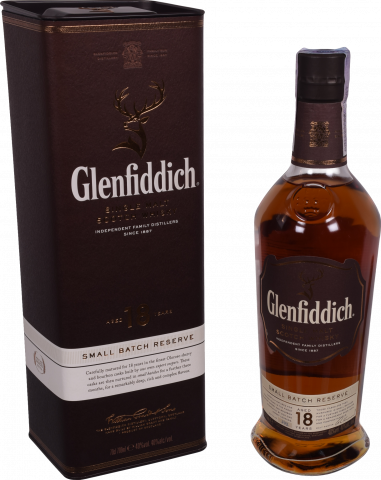 Віскі Glenfiddich 0,7 л туб. 18 років 40