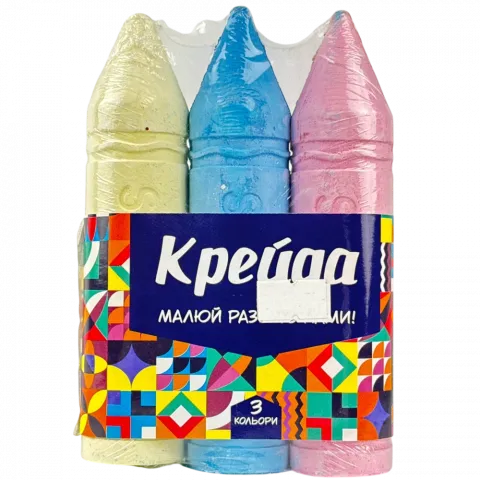 Набір Крейди Strateg Великий олівець 3 шт. різнокольорова 50123
