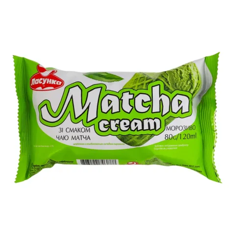 Морозиво Ласунка 80 г Matcha cream зелений чай