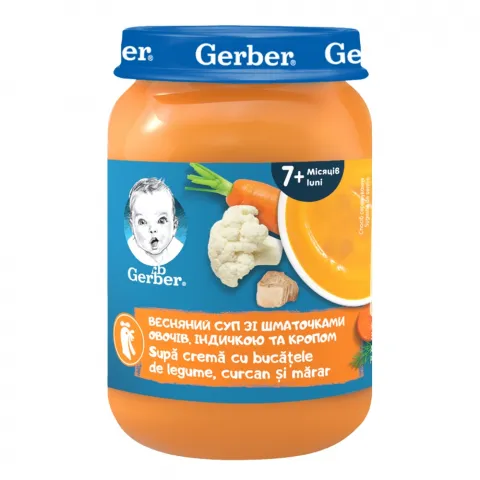 Пюре Gerber 190 г весняний суп з індичкою