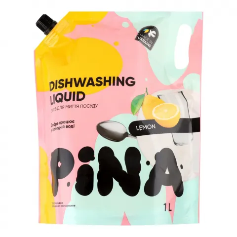 Засіб д/посуду Pina 1000 мл д/пак. Lemon