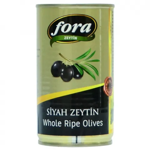 Чорні стиглі оливки Fora банки з/к 180 г (Туреччина)