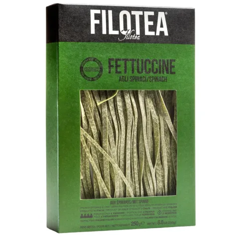 Макарони FILOTEA 250г Фетучіні зі шпинатом (Італія)