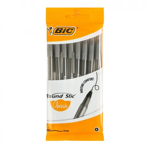 Набір Ручка кульк. BIC Round Stic чорна 8 шт.