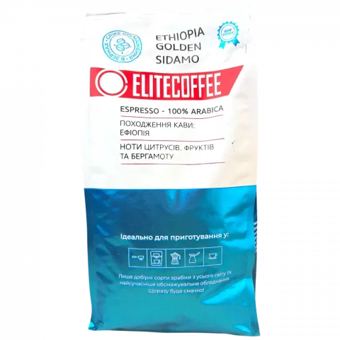 Кава EliteCoffee 1 кг зерн. Ethiopia Golden Sidamo